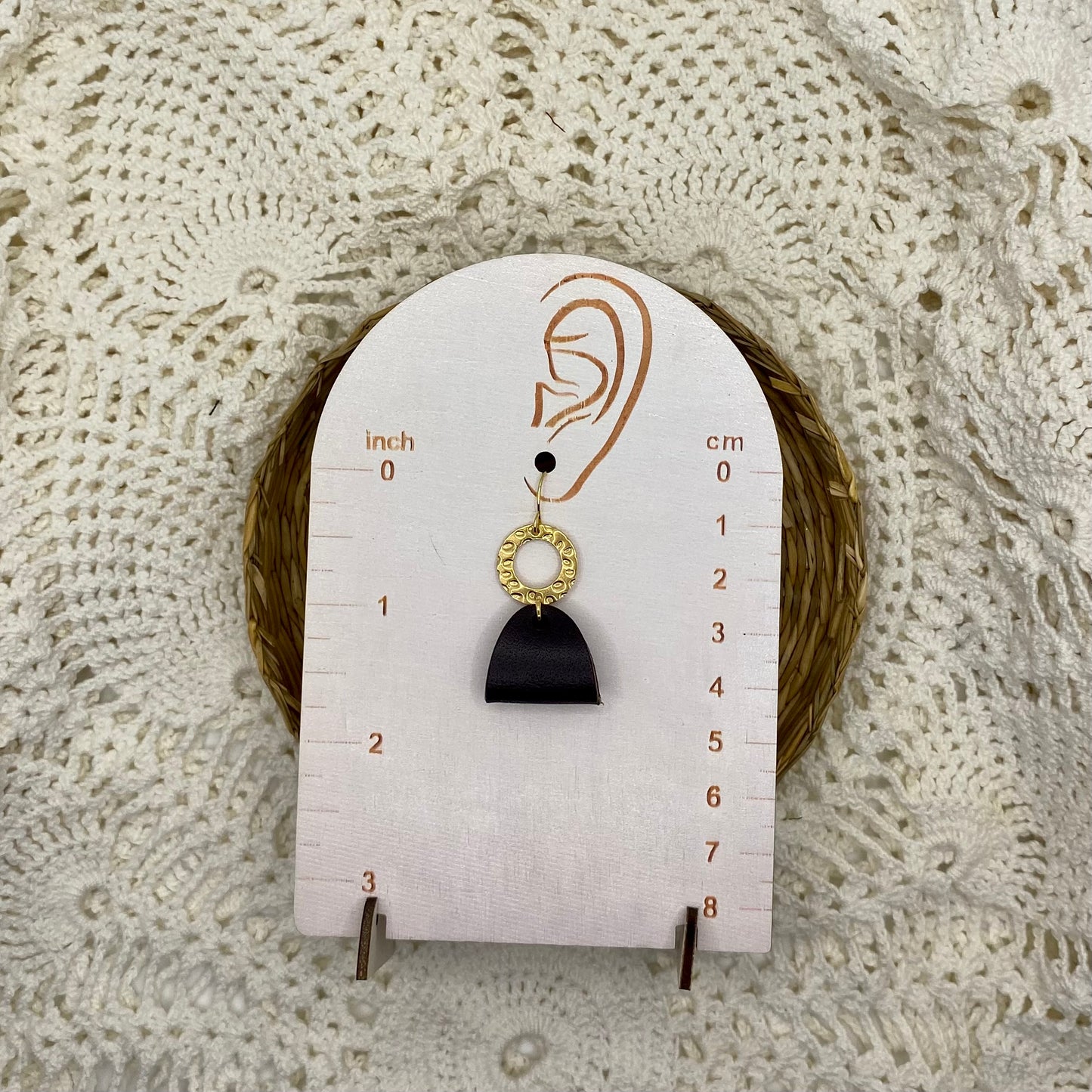 Half Oval Dangle Earring