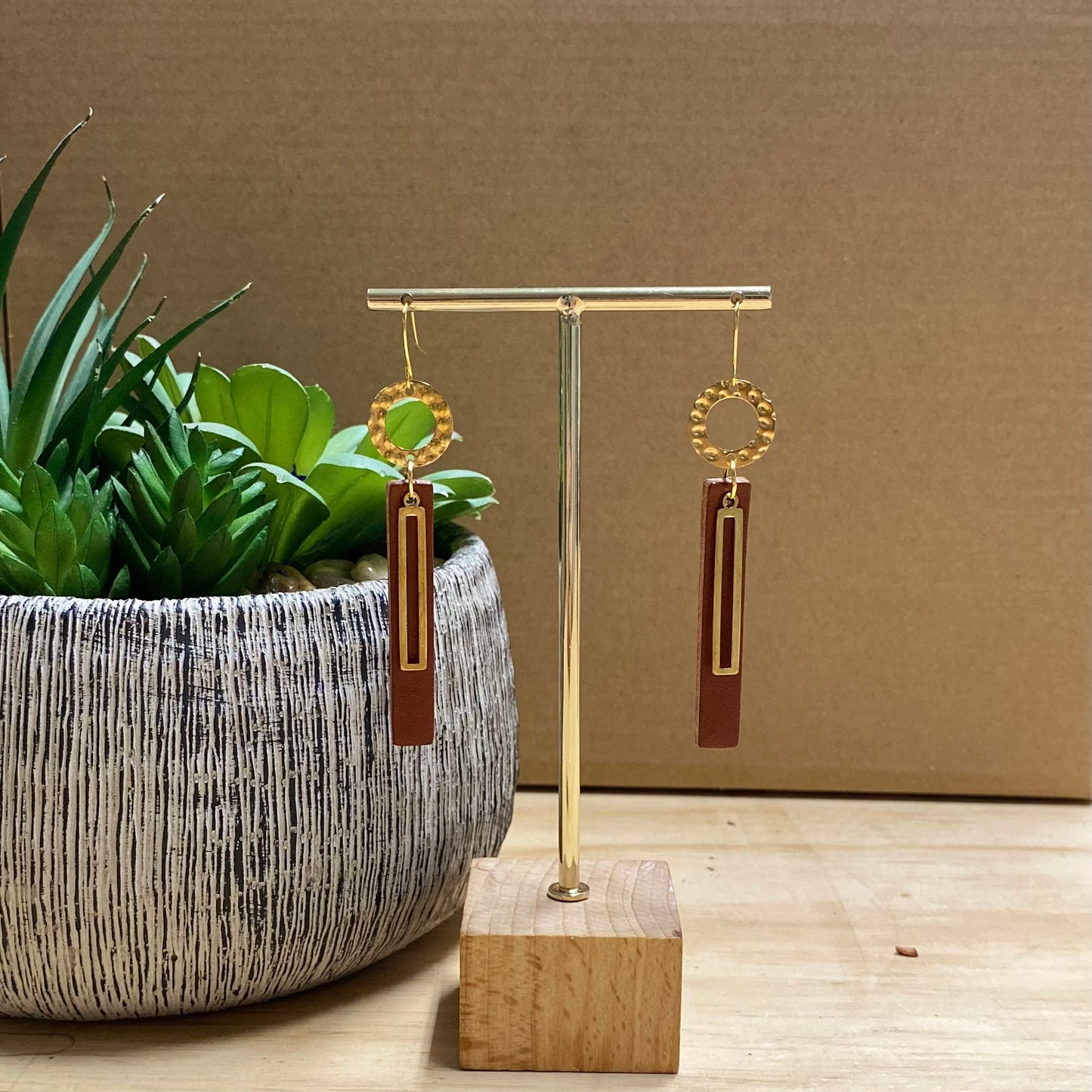 Rectangle Dangle Earring