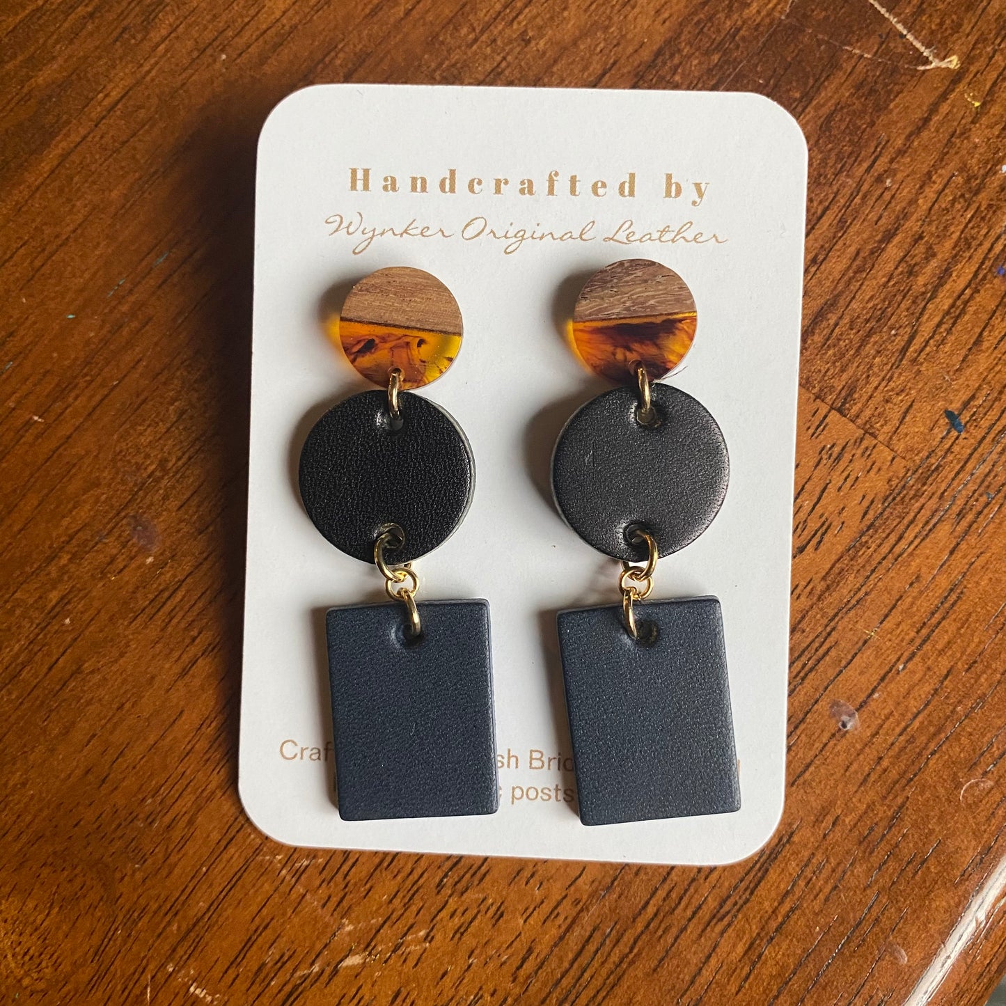 POP of Colour Leather Earrings