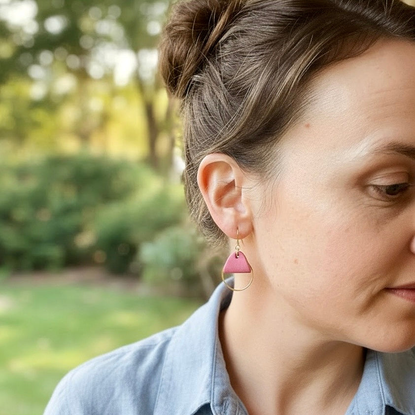 Mini Hooped Earring - PINK