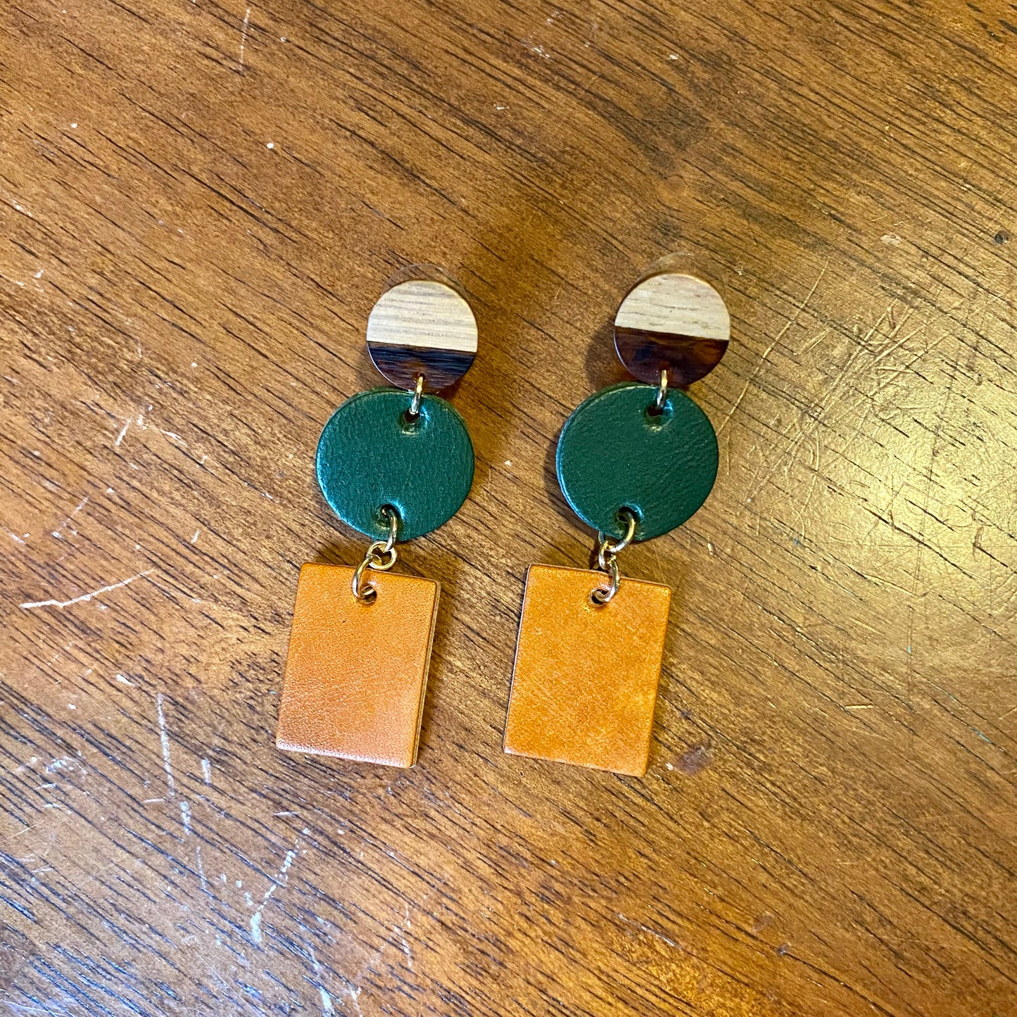 POP of Colour Leather Earrings