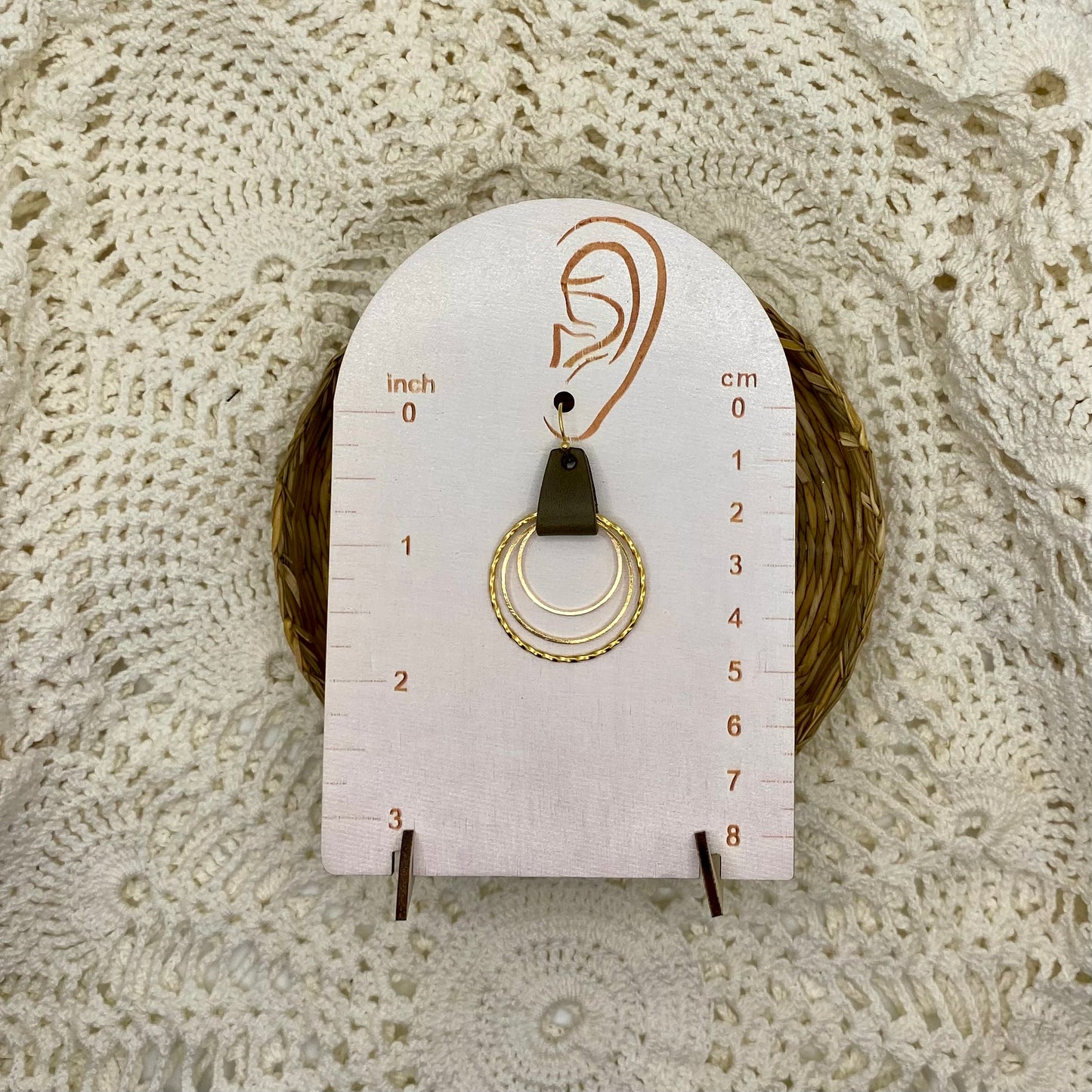 Triple Hooped Earring with Spiral design