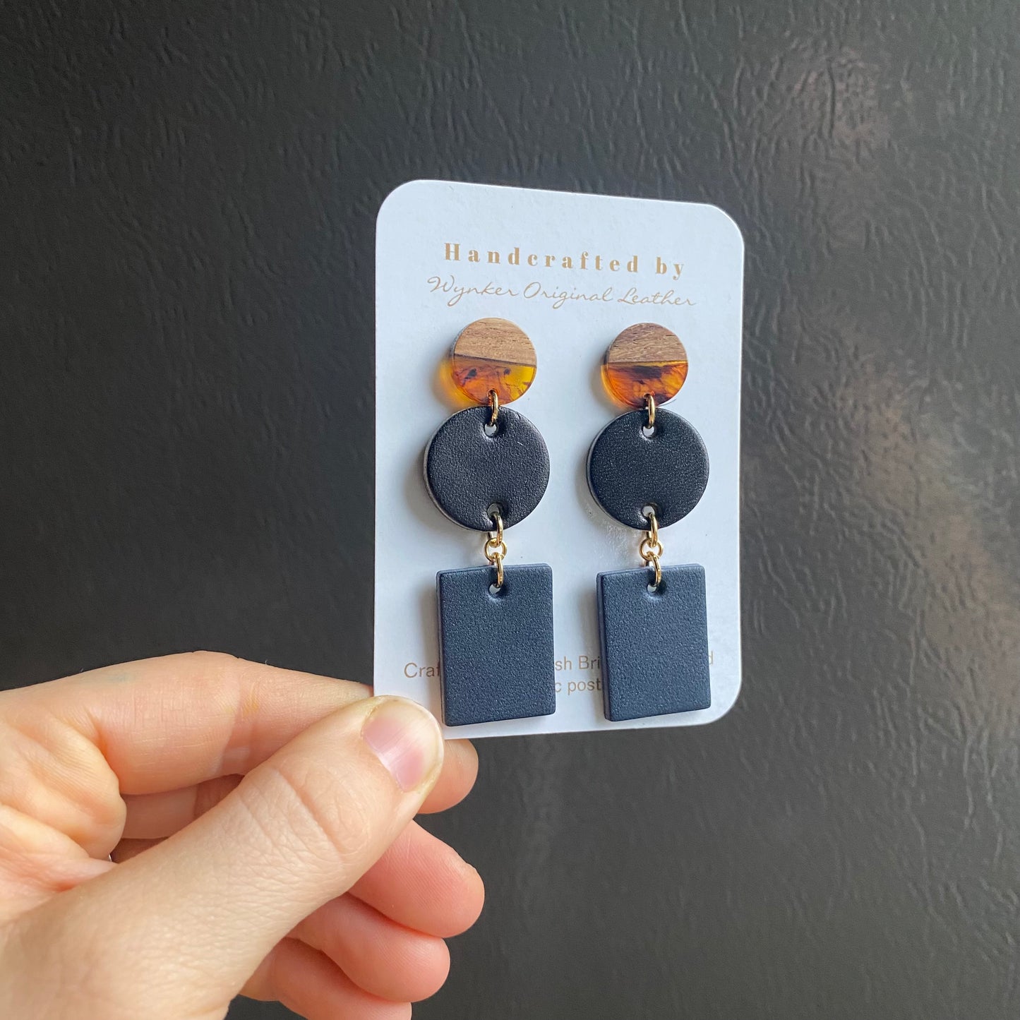 POP of Colour Leather Earrings