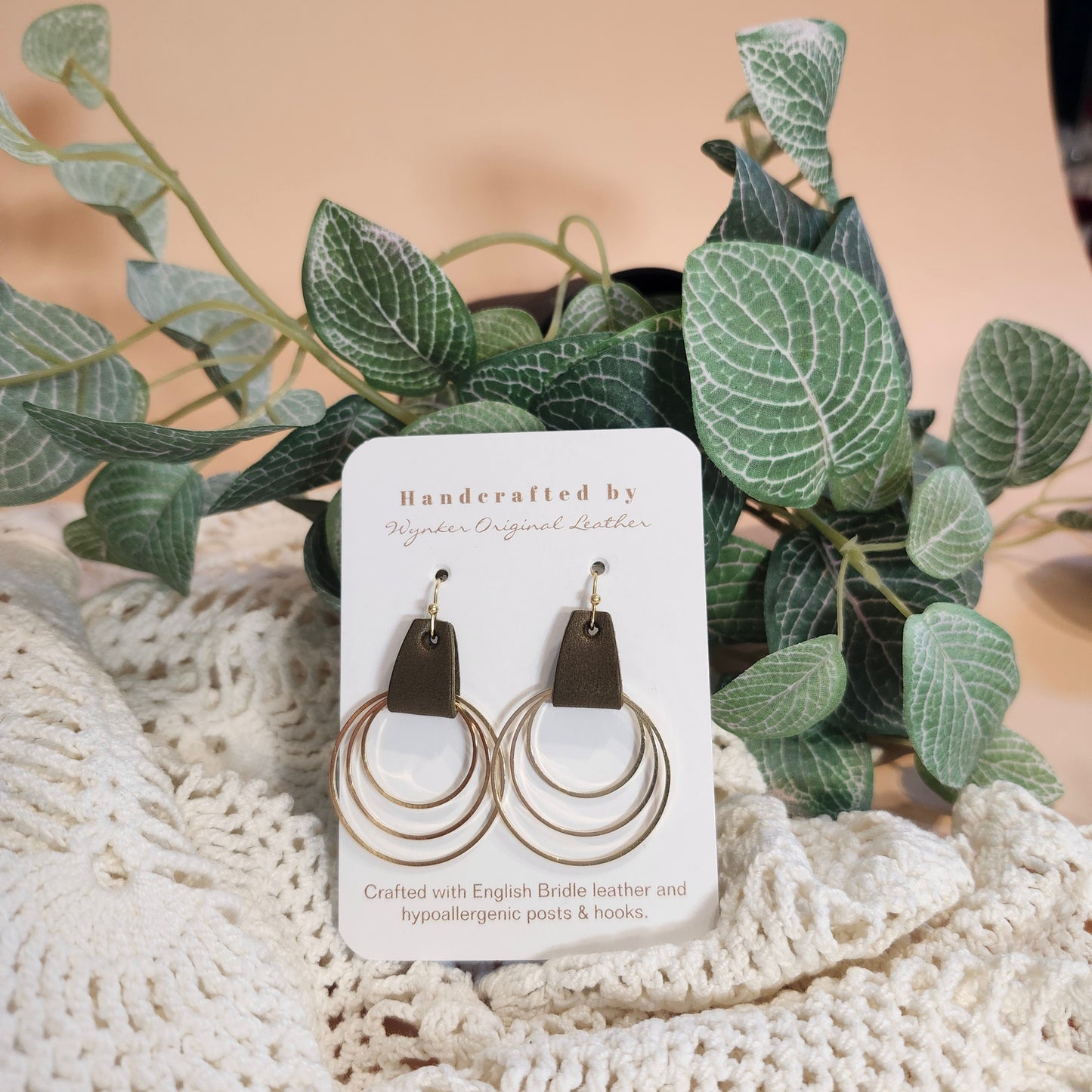 Triple Hooped Earring (Olive)