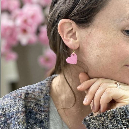 Mini Heart Earring - PINK