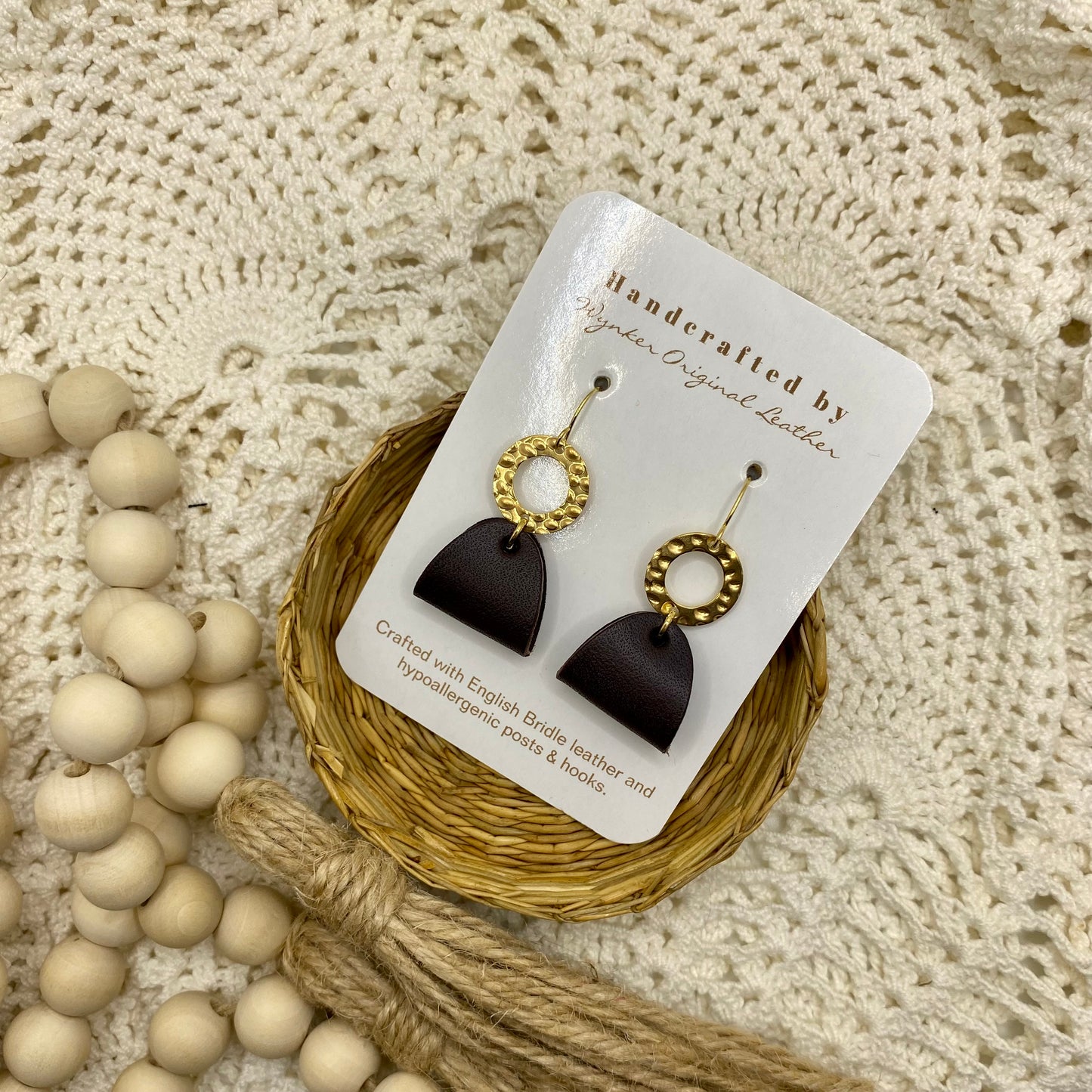 Half Oval Dangle Earring