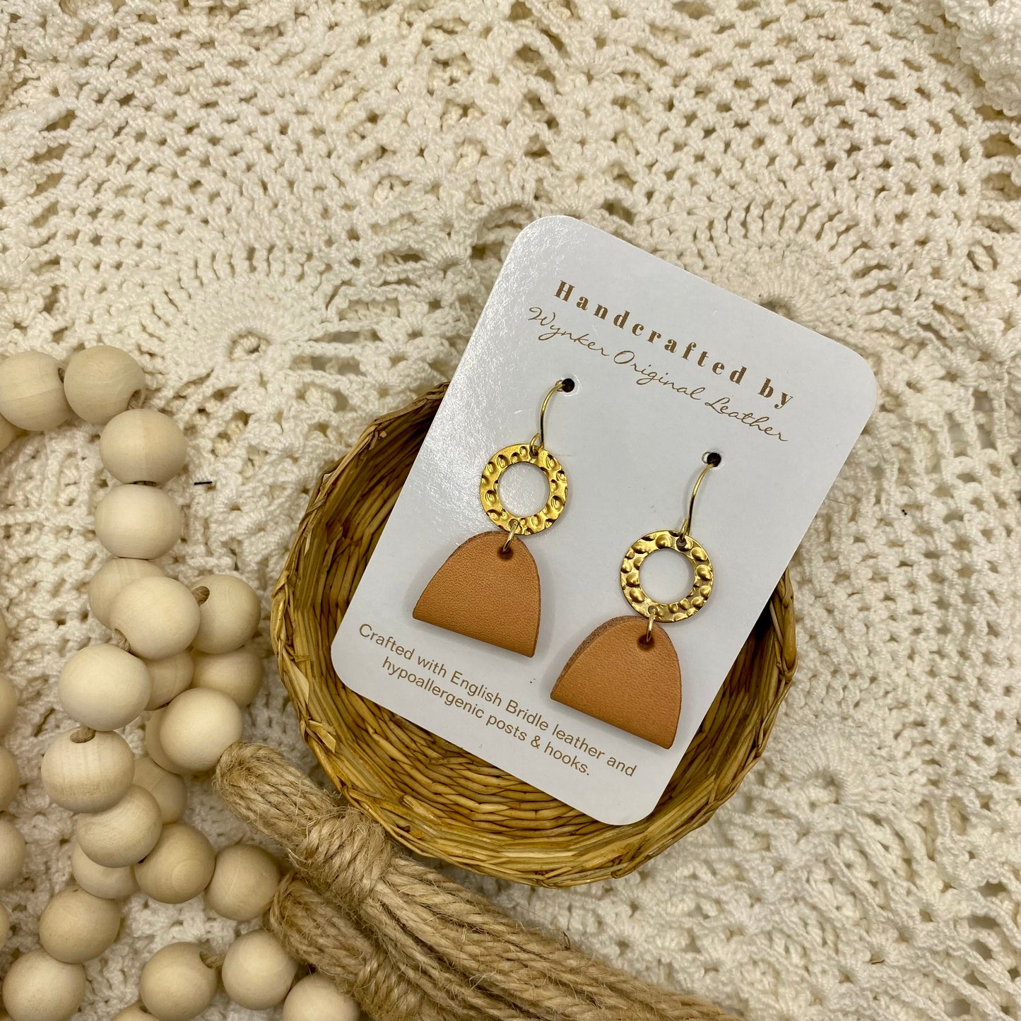 Half Oval Dangle Earring