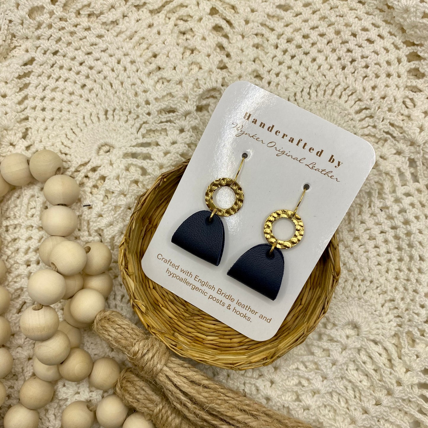 Half Oval Dangle Earring