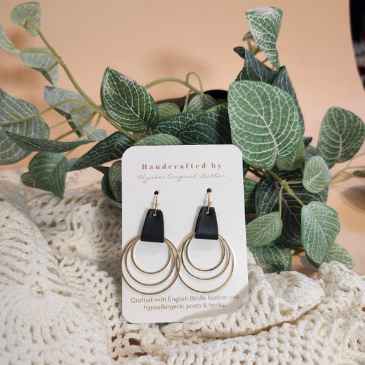 Triple Hooped Earring (black)