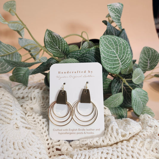 Triple Hooped Earring (Dark Brown)