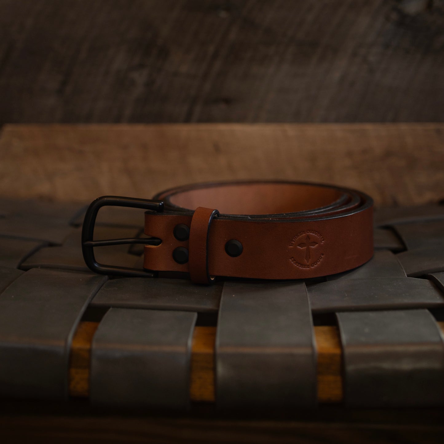 The Samson Belt - brown and black accent