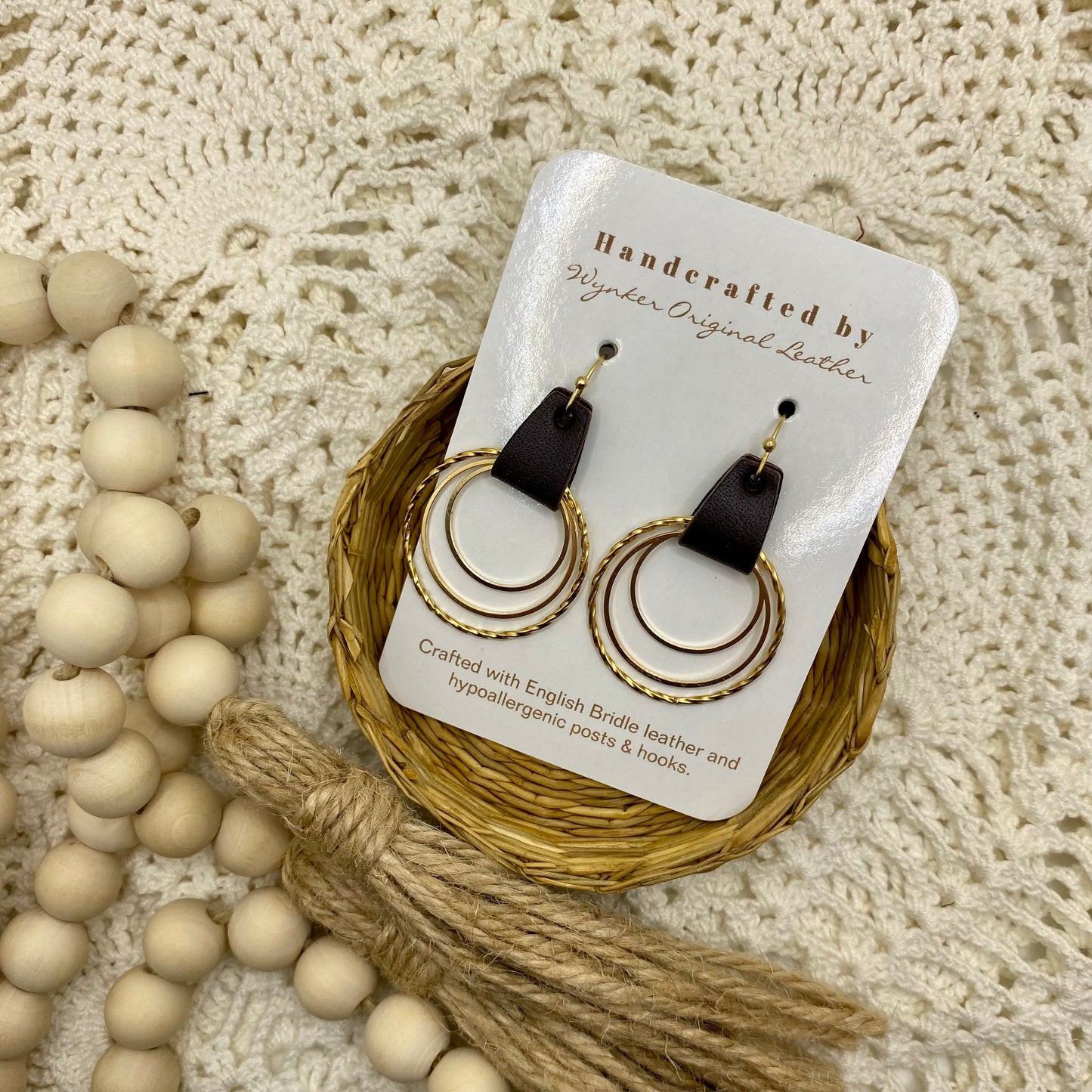 Triple Hooped Earring with Spiral design