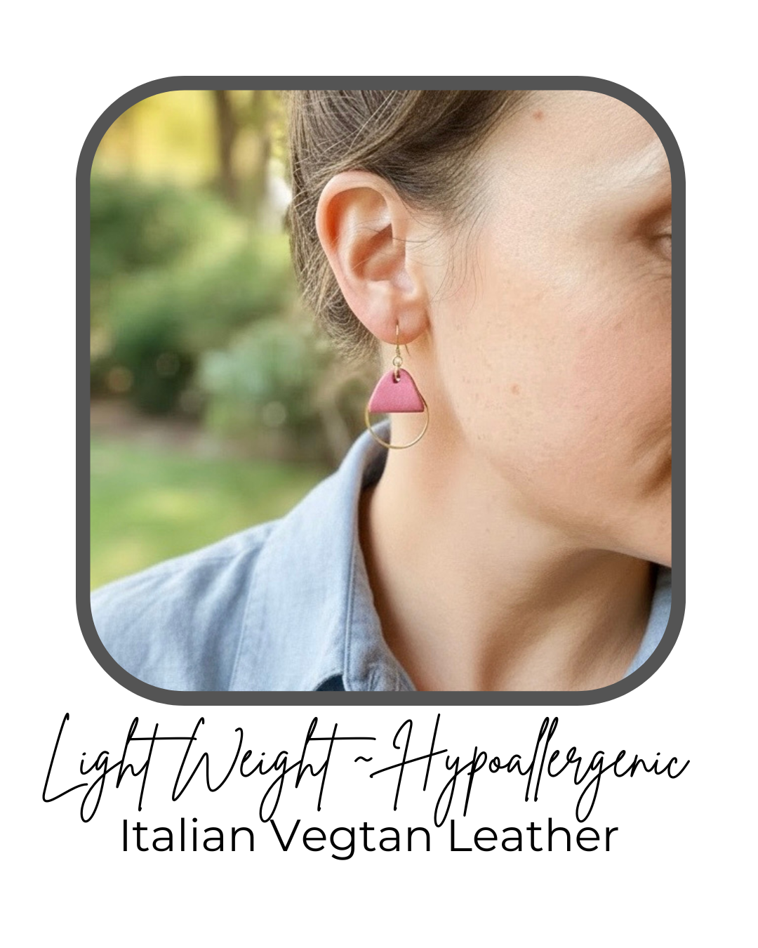 Quadruple Hooped Earring w/ Spiral - PINK