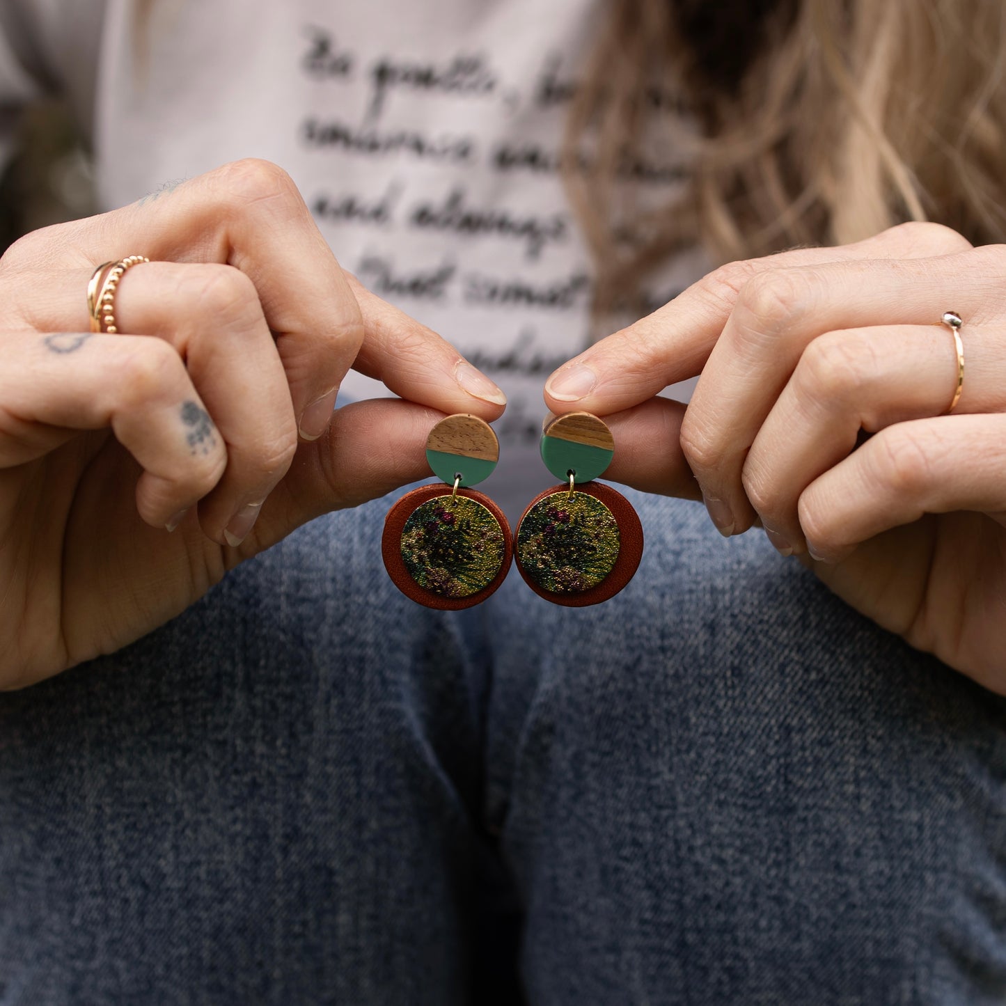 Pendant Earring - Jungle Floral